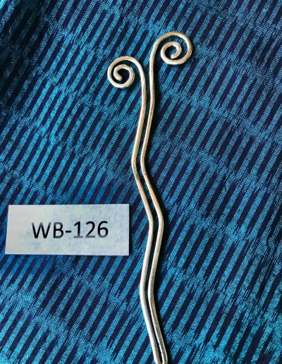 white bronze shawl pin